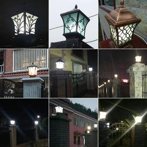 BE132 Lampe de colonne de porte extérieure Villa jardin pilier lumières étanche éclairage de cour mur poteaux de clôture lampes phares de paysage