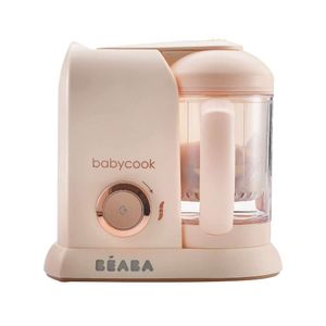 Beaba Solo 4 in 1 Baby Food Maker Processor: Steam, Cook en Blend for Healthy Homemade Meals |Grote 4,5 kopje capaciteit |Vaatwasser veilig |Roségoud