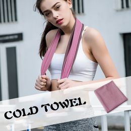 Strandaccessoires Ice Cold Towel Gym Oefening Snelle drogen hitteslagpreventie en koelijs zomerse zweetabsorptie 230411