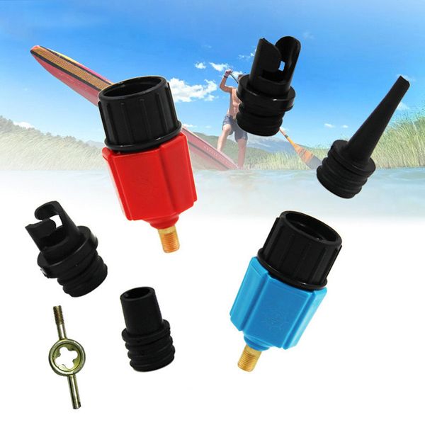 Accesorios de playa, adaptador de bomba de aire Sup, paleta inflable, adaptador de Kayak de goma, convertidor de compresor de neumáticos, 4 boquillas 230621