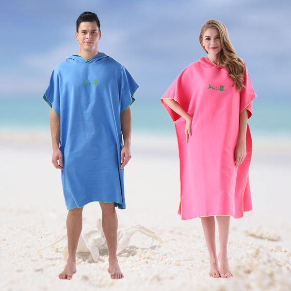 Accessoires de plage Surf Poncho Serviette à langer QuickDry Robe Hood Couverture en microfibre Bath Swim Wetsuit pour adultes 230515