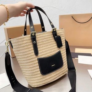 Sac De Plage Casual Rotin Grande Capacité Totes Designer Osier Tissé Femmes Sacs À Main D'été Plage Sacs De Paille Lady Voyage Grand Panier Bourse