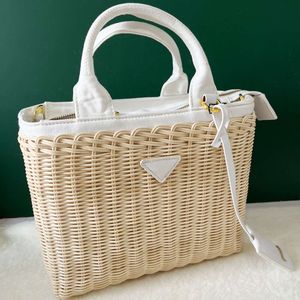Beach bag designer advanced straw woven tote summer sunshine holiday shopping bags luxury crossbody shoulder handbag with strap