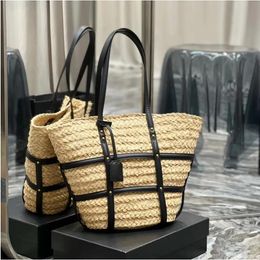 Sac de plage Top Shopping Sac à main Femme Panier de luxe Sacs fourre-tout Pochette pour homme en lin tissé Grand sac à bandoulière de créateur Disponible en 8 styles 230721