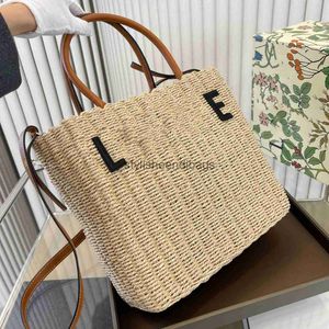 Sacs de plage Designer Sac de paille fourre-tout Sac de plage grande capacité Shopping Femme sacs à main Fashion Lettre rotin artisan