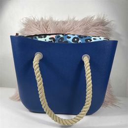 Strandtassen Jean Blue Fashion Eva Silicone Lady One-Shoulder Messenger Bag, beroemde designer handtas, grote capaciteit dames schoudertas ins 0228