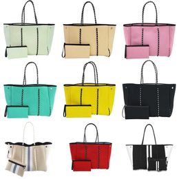 bolsos de playa bolsos de diseñador para mujeres Bolso de playa de material de buceo portátil de moda, bolso de madre de Confucio, bolso de almacenamiento de deportes de ocio 230318