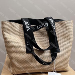 Bolsos de cesta de playa Mujer Shopper Totes Summern Designer Anagram Bolso Monedero Vacaciones Bolsos de paja Lady Bucket Bolso de hombro Crochet Tote