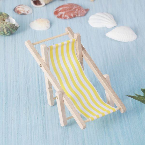 Chaise de plage modèle pour enfants mini jouets de plage toys enfants nautique fête favorise les mini-chaise de la suite de décoration boisée