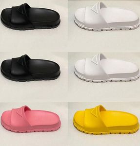 Strandontwerper Men Women Platform Sandalen Flatglaasjes Zwart Wit Pink Geel Slipper Sandaal Vrouw Man Slippers Maat 3545 met BO4538934