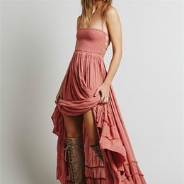 Strandjurk sexy jurken boho bohemian mensen vakantie zomer lange rugloze katoen vrouwen feest hippie vestidos mujer etnisch 220613