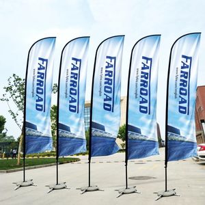 Plein Feather Flag and Flagpole avec Cross Base Graphic Printing Printing Banner Promotion Promotion Célébration Decoration 240402