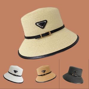 Strandhoed Fishermans Letters Designer Straw Hat Borduurwerk Zomervezels Wijn Kokosnoot Mooie unieke vrije tijd Esthetiek Travelemmer Hoed uitgehold PJ088 F23