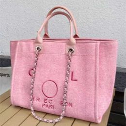 Bolso de playa de lujo para mujer Perla bordada a mano Mochilas grandes y pequeñas Diseñadores Mochila de cadena de lona Bolsos de noche 3ys5 60% Venta de salida de fábrica