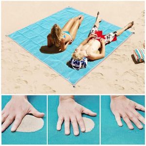 Strandmat Draagbaar Blauwe strandmat Antislipdeken Outdoor voor steundruppel WY7181278K