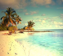 Toile de fond pour photographie de plage, eau de mer claire, ciel bleu, nuage blanc, arrière-plan pour enfants, vacances d'été, pour mariage