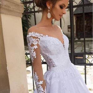 Robes de mariée courtes de plage 2 en 1 avec manches en dentelle Applique Robe de Noiva longueur de plancher Tulle princesse robe de mariée mariage Dre234v