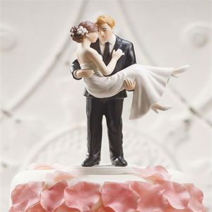Décoration de gâteau de mariée élégante, plage, câlin blanc, décoration de Couple romantique, vente 230a