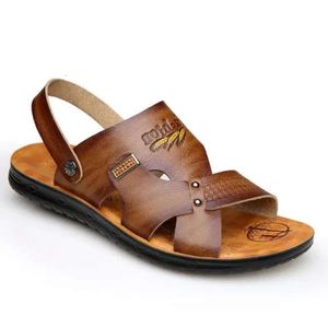plage Summer 2024 Strap de la cheville gantonniers solides décontractés Sandals Men Shoes Fretwork confortable ma 50b