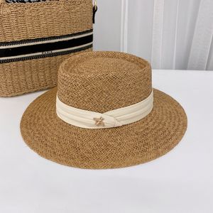 Strand nemen beanie mooie mooie emmer mode hoed bob emmer kleine bijen brede randbrief ontwerper zonsbeveiliging vrouwen zomer splitsing transparant top casual
