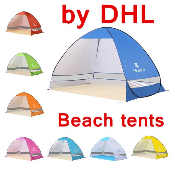 Tente de plage Tentes d'extérieur Tentes d'été en plein air 2016 Abris de camping pour deux personnes Double tige en aluminium contre DHL Expédition rapide