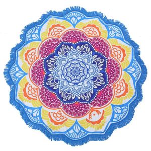 Couvrette de plage hippie / serviette boho / Indien de table ronde bohemienne décor de Mandala / Mat de yoga Méditation 58 