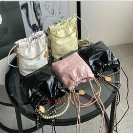 Strand Tote Wallet Mini Edition 22 Tassen Garbage Bag Hoofdlaag Originele fabriek Pigu Gold Pearl Lingge Chain Bag