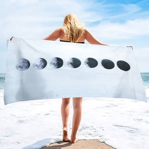 Serviette de plage lune serviette à séchage rapide serviettes de plage anti-sable Super absorbant pour voyage piscine natation bain Camping Yoga Gym Sports