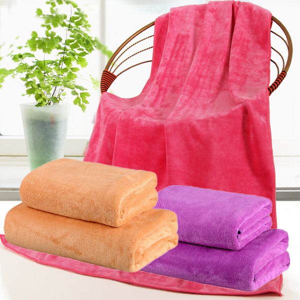 Serviette de plage couleurs pures washrag salon de beauté faire lit serviettes de bain hôtel pédicure couverture de sable 80*180 cm wmq978