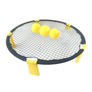 Beach Volleyball Spike Battle Battle Game Outdoor Sports Shelf Body Playing Net 3 Balls Tailgate Gift for Boys Girls 231227