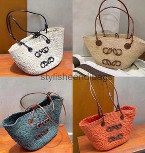 Strand Vrouwen Stro Designer Vintage Boodschappentas Mode Totes Tassen Grote Handtas Zomer Reiskleding Decoratie Klassieke Casual Tote