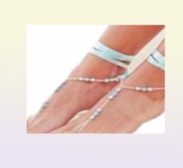 Perle cheville chaîne bracelets pour femme mode dame pied orteil anneau sandale pieds nus plage décor pansement cheville bijoux 6694953