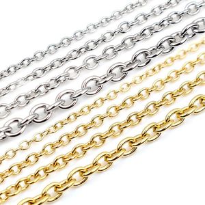 Capuchons de perles 5 mètres / lot ne se fanent jamais en acier inoxydable chaînes de collier en croix BK pour les résultats de bijoux de bricolage faisant des matériaux à la main Suppli Dhjgl