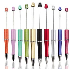 Stylos à billes pour bricolage, perles PPL, cadeau à encre noire, stylo à bille pour école, collège, bureau, fournitures d'écriture, encre noire WJ1049905460