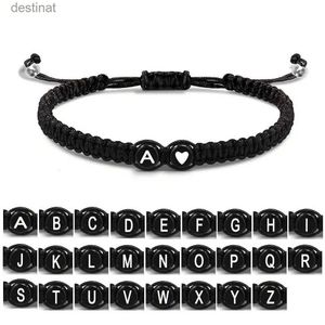 Kralen 26 Letters Initiële Hart Armbanden Handgemaakte Verstelbare A-Z Naam Gevlochten Armbanden Voor Vrouwen Mannen Vriendschap Sieraden GeschenkenL24213