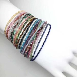 Bracelet pour femmes perlé 32 couleurs à la mode 2 mm petite perle nature naturel lapis lazuli bijoux en pierre électrique