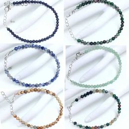 Perlé 4mm Chakra Perles Énergie Bracelet Naturel Rond Agates Pierre Sodalite Blanc turquoise Bracelets pour Femmes Hommes Faits À La Main Yoga Bijoux YQ240226