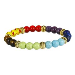 Kralen 7 chakra armbanden zwarte lava genezing nce kralen boeddha gebed natuursteen yoga armband voor mannen vrouwen drop levering sieraden dhb0j