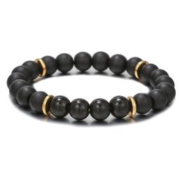 Perlé 8mm 10mm pierre naturelle à la main brins de perles bracelets de charme yoga bracelet élastique bijoux pour femmes hommes livraison directe bijoux Dhlow