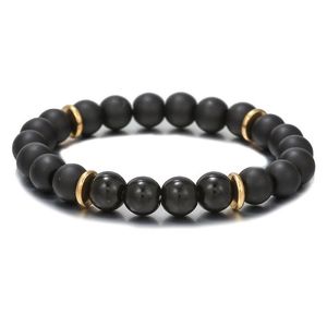 Kralen 8Mm 10Mm Natuursteen Handgemaakte Kralen Strengen Bedelarmbanden Yoga Elastische Bangle Sieraden Voor Vrouwen Mannen Drop levering Sieraden Dhlow