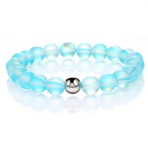 Perlé 8Mm Design De Mode Cristal Verre Naturel Flash Pierre Perle Bracelet Pour Femmes Hommes Colorf Pierre De Lune Dl Polonais Givré E Dhgarden Dhabc