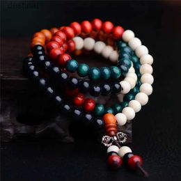 Kralen 8mm Natuurlijke Sandelhout Boeddhistische Boeddha Rozenkrans Kralen Gebed Kralen Mala 108 Kralen Armbanden Unisex Mannen Armbanden Armbanden JewelryL24213