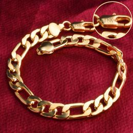 Bracelet latéral perlé en argent 925 et or 18 carats, 8MM, pour femmes et hommes, cadeaux de fête, bijoux de mode de mariage, 230424