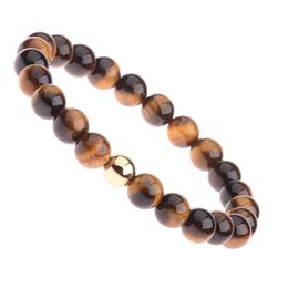 Bracelet perlé pour hommes perles de couleur or noire blanc 8 mm naturaire charme yoga guérison pulseras bracelets femme bijourie cadeau