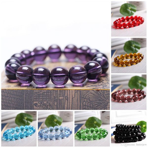 Bracelets perlés Stretch 8mm perles de pierre naturelle cornaline améthyste perles rondes Bracelet violet guérison cristal Bracelets