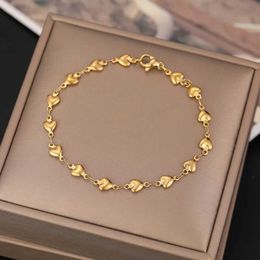 Kralen cacana roestvrijstalen stalen ketting armbanden voor man vrouwen goud zilveren kleur voor hangende hartvormige liefde donot fade sieraden n1852 240423