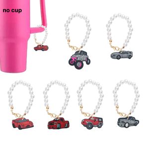 Collection de voitures perlées chaîne de perles avec accessoires en forme de charme pour tasse de gobelet charmes de poignée personnalisée