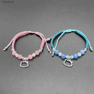 Bracelets d'amitié en forme d'araignée de chats en perles pour meilleur ami Bff Halloween Bracelets de chaîne de corde assortis de Noël pour les couples sœurs de famille L24213
