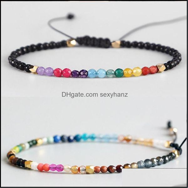 Con Cuentas, Pulseras De Cuentas De Piedra De Chakra Hebras M 12 Constelaciones Bohemio Diseño Simple Cuentas Ajustables Signos Del Zodiaco De La Suerte Brazaletes Trenzados