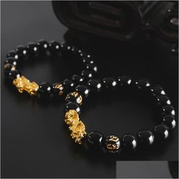 Bracelets pour hommes grossiers en perles Chaîne à main à six caractères Bracelet Zhenyan Boutique Ornements de vent ethniques 30pcs / lot Drop Delivery Jewelr Dh6Tm